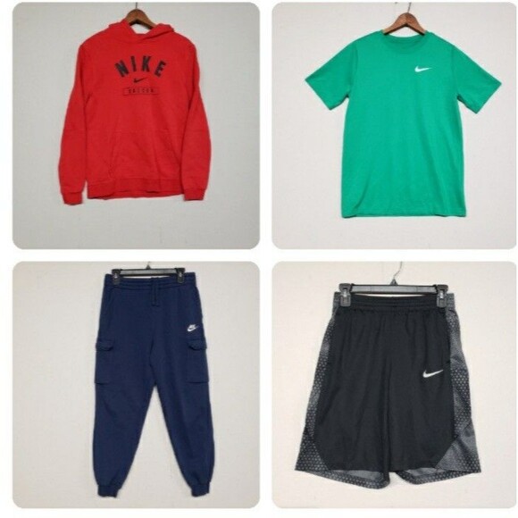 Nike Youth Lot - Size XL (4 Pieces) T Shirt, Cargo Joggers, Gym Shorts, Hoodie - Picture 1 of 16